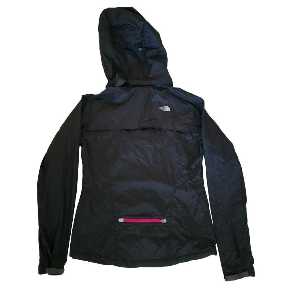 The North Face Women's Hooded Windbreaker Jacket Black/Pink Size S/P - Picture 5 of 12